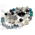 Colier azurit, agate si onix